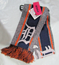 MLB Detroit Tigers 2021 Gray Big Logo Scarf 64&quot; by 7&quot; by FOCO - £23.97 GBP