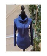 Boxercraft Pullover Hoodie Women XS Blue Long Sleeve Cowl Neck Pocket Lo... - $48.48 CAD