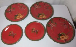 Tracy Porter Octavia Hill *3 Dinner 2 Salad Plates* Dream Delicious Fruit - £39.31 GBP