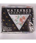 Percale Waterbed King Sheet Set New Vtg The Bon Floral - $49.49
