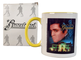 Vintage Elvis Presley Graceland Memphis Tennessee  Coffee Mug Cup Yellow 11 oz - $10.36