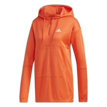 adidas womens New Authentic Hooded Sweat Semi Solar Red GD9028 - £29.89 GBP