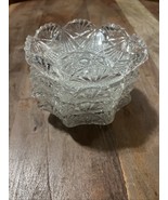 4 Antique Victorian clear pressed glass salad / berry bowl MAGNA c.1898 5” - $50.67 CAD
