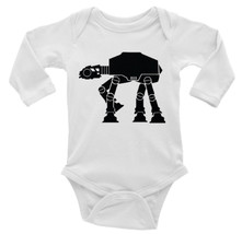 AT AT Star Wars Unisex Onesie, Long or Short Sleeves White - £17.37 GBP