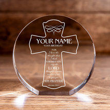 Jeremiah 29:11 Hope and a Future Circle Cut Crystal Personalized Christian - £80.21 GBP+