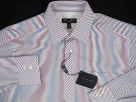 NEW! NWT! Handsome Ted Baker of London Diagonal Stripe Shirt! 16 - 32 33 - £66.88 GBP