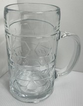 Large Heavy Snap On Clear Glass Mug Tankard 7.5” Huge Cup Gift 3.5 Lbs - £13.06 GBP