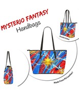 Galactic Avenger Superhero Fantasy Artistic Inspired PU Leather Tote Han... - $135.00