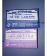 2 Pk Dr. Bronner&#39;s  Pure-Castile Bar Soap (1) Peppermint (1) Lavender 5oz  - €13,11 EUR