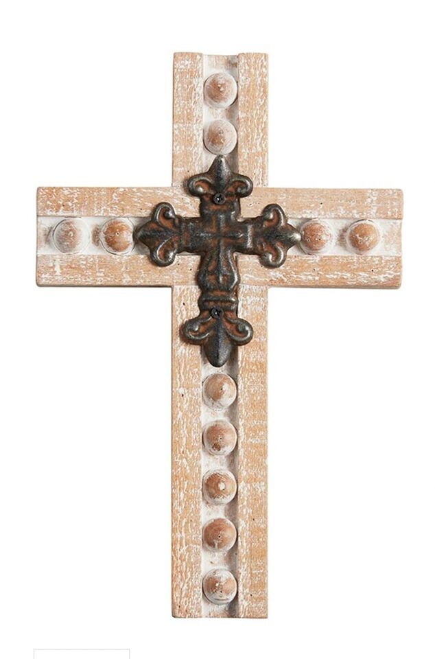 Decorative  Wood 9" Wall Cross, New #AB-202