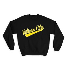 Vatican City : Gift Sweatshirt Flag Varsity Script Baseball Beisbol Country Prid - £22.63 GBP