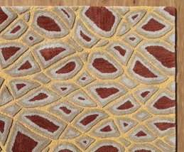 Gold Modern Style Loop Cut Woolen Area Rug Carpet - 3&#39; x 5&#39; - $199.00