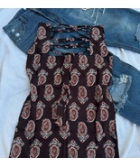 Women Paisley Print Sleeveless short  kurti  Casual Summer Boho kurti  D... - $8.00