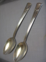 Embassy Silver Plate 1939 Table Serving Spoon Qty 2  Bouquet IS - $9.95