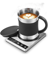 Coffee Mug Warmer &amp; Mug Set For Desk Home Office LCD Digital Display NEW - £34.17 GBP