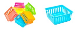 6 Colors Plastic Pen &amp; Pencil Baskets Tray for Classroom Organizer Stora... - £31.89 GBP
