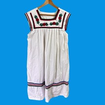 Vintage La Javabe floral embroidered sleeveless dress size Large - £27.88 GBP