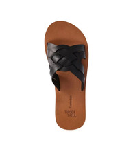 Time &amp; Tru Women&#39;s Lifestyle Braided Slides Size 6 Black New - $18.37