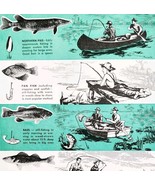 1948 Fishing Info-graphic Popular Mechanics Magazine Page Sporting Fish ... - $19.99