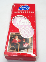 Keds Slipper Socks Womens One Size Fits All Made in USA Pink Vintage 1981 NOS - £9.61 GBP