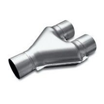 Exhaust Stamped Y Pipe 2.50&quot; Diameter Single Inlet to 2.50&quot; Diameter Dual Outlet - £29.97 GBP