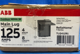 ABB 125A Main Lug Load Center TPLQ412C - Indoor NEMA 1 - Open Box / Used - $32.66