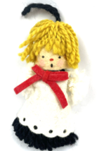 Vintage Hallmark Choir Boy Christmas Ornament 1973 Yarn 4.5&quot; - £19.49 GBP