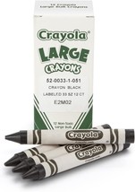 Crayola Bulk Crayons, Large Size - Black - £16.40 GBP