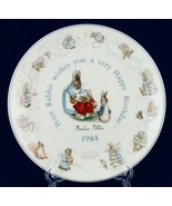 Wedgwood 1984 Peter Rabbit Happy Birthday Plate Beatrix Potter 8&quot; - $13.70 CAD