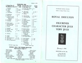1958 Royal Doulton Figurines, Character &amp; Toby Jugs Price List-6 pages - £4.71 GBP