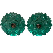 Repro Antique Green Glass Curtain Tie Backs - $54.45