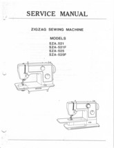 Nelco SZA-521 SZA521F SZA-525 SZA-525F Sewing Machine Service Manual Hard Copy - $15.99