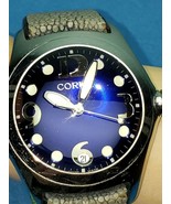Corum Boutique Bubble Watch Blue Face Leather Men&#39;s Jewelry 163.150.20 S... - £1,568.24 GBP