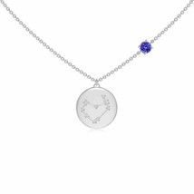 ANGARA 4mm Natural Tanzanite Capricorn Constellation Medallion Pendant in Silver - £343.51 GBP+