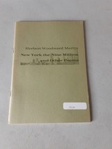 SIGNED Herbert Woodward Martin - New York the Nine Million and Other Poems 1970 - £38.98 GBP
