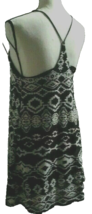 Womens Tunic Dress Y Strap Back Size S Black White Geo - $8.82