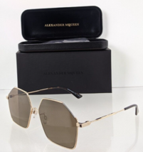 Brand New Authentic Alexander McQueen Sunglasses MQ 0258 Gold 002 58mm F... - £150.00 GBP