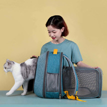 Foldable Transparent Mesh Window Pet Backpack with Inner Safety Leash - £29.25 GBP+