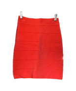 Bebe Womens Coral Orange Stripe Stretch Skirt Size XS - £9.60 GBP