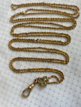 Vtg Gold Filled HFB Pocket Watch Fob Slider &amp; Clasp Vest Chain Jewelry - £102.46 GBP