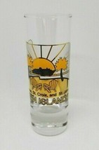 VIRGIN ISLANDS Beach St Thomas Gold Double 4&quot; Shot Glass Bar Shooter Sou... - £7.98 GBP