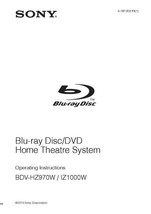 Sony BD-HZ970W IZ1000W Blu-Ray Owners Manual - $22.24