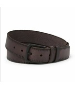 Allsaints Mens Dark Brown/ Black Buckle 35mm Flat Strap Embossed  Leathe... - $33.25