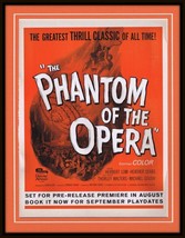ORIGINAL Vintage 1962 Phantom of the Opera 11x14 Framed Advertisement Herb Lom - £117.31 GBP