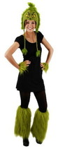 Dr. Seuss How The Grinch Stole Christmas Grinch Costume Fuzzy Leg Warmers UNWORN - £15.32 GBP