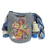 Handmade Wayuu with Beaded Decoration Tote Bag, Woven Mochila, Colombian... - $172.04 CAD