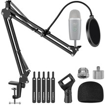 Microphone Stand, Adjustable Mic Stand Set For Blue Yeti Nano Suspension Boom Sc - £32.96 GBP