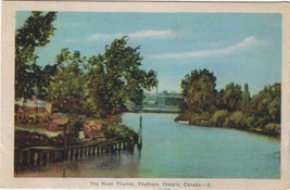Ontario Postcard Chatham The River Thames  - £1.68 GBP
