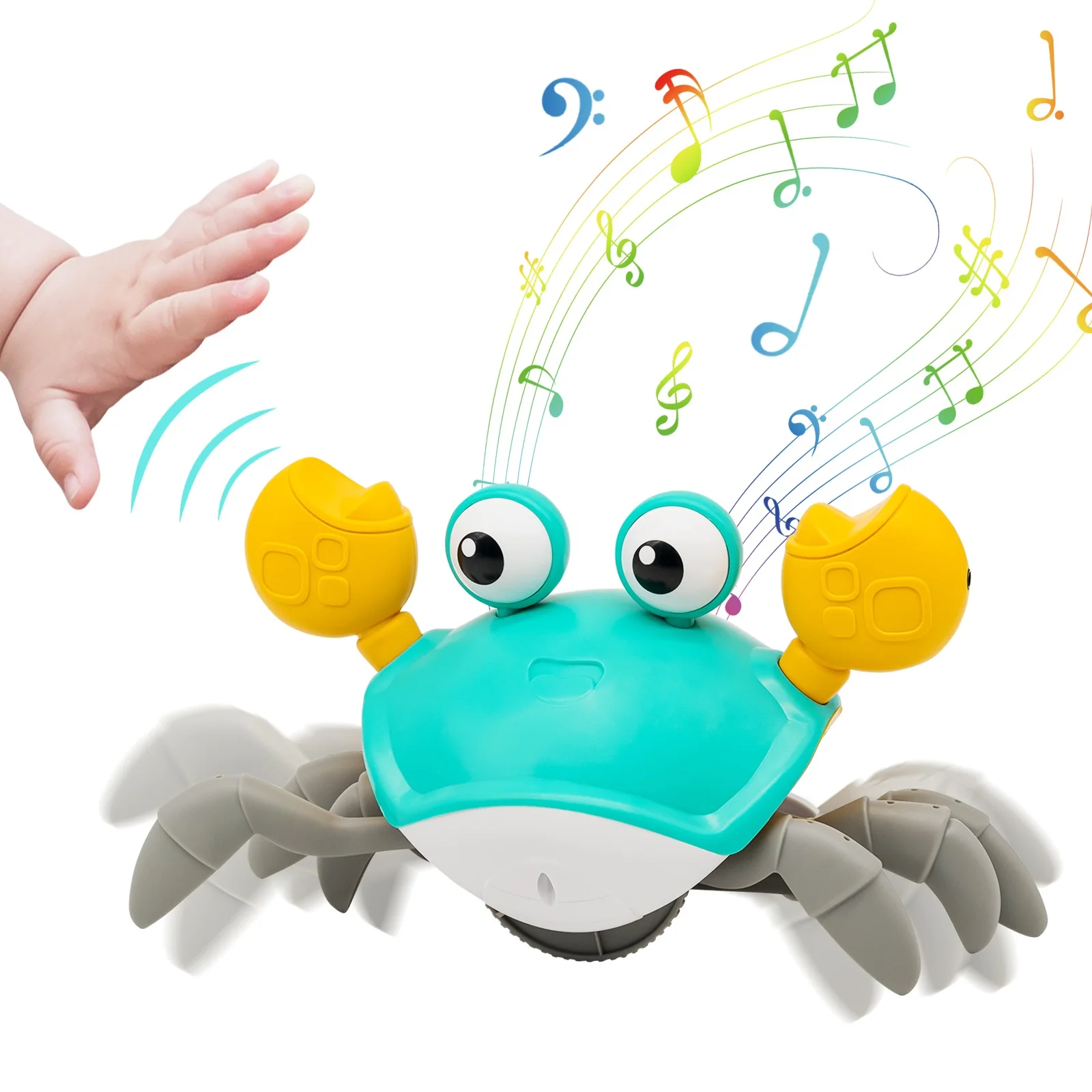 New Electronic Crab Induction Escape Crab Toys Rechargeable Crawling Music De - £17.08 GBP