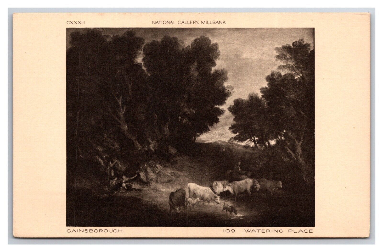 Primary image for The Watering Place Painting by Thomas Gainsborough UNP DB Postcard V23